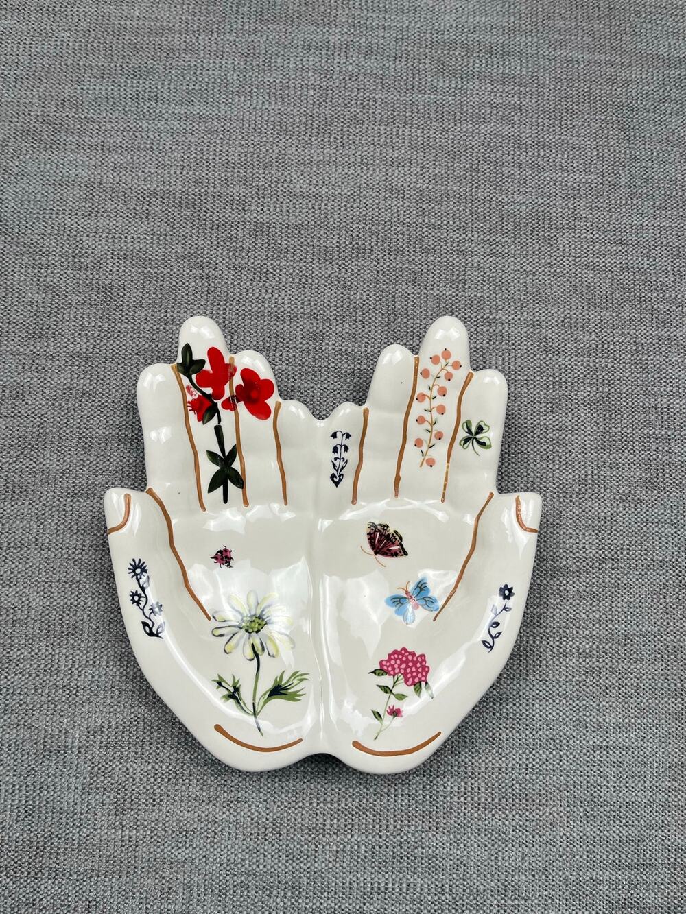 Nathalie Lete Titania Serving Dish Tray Two Hands Palms Anthropologie